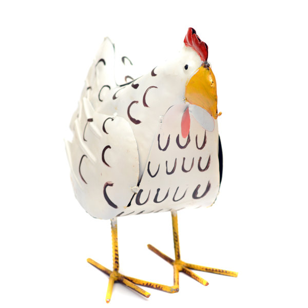 Chicken Coop Garden Figure Small Solid Cast Iron Decorative