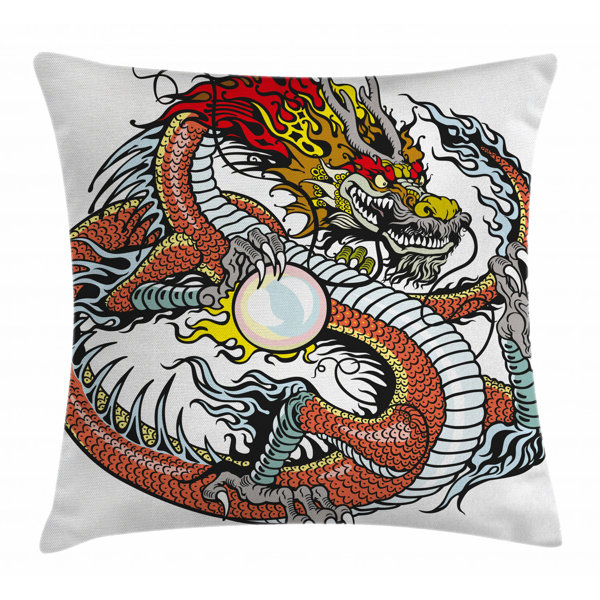 East Urban Home Dragon Indoor Outdoor 28 Throw Pillow Cover Wayfair