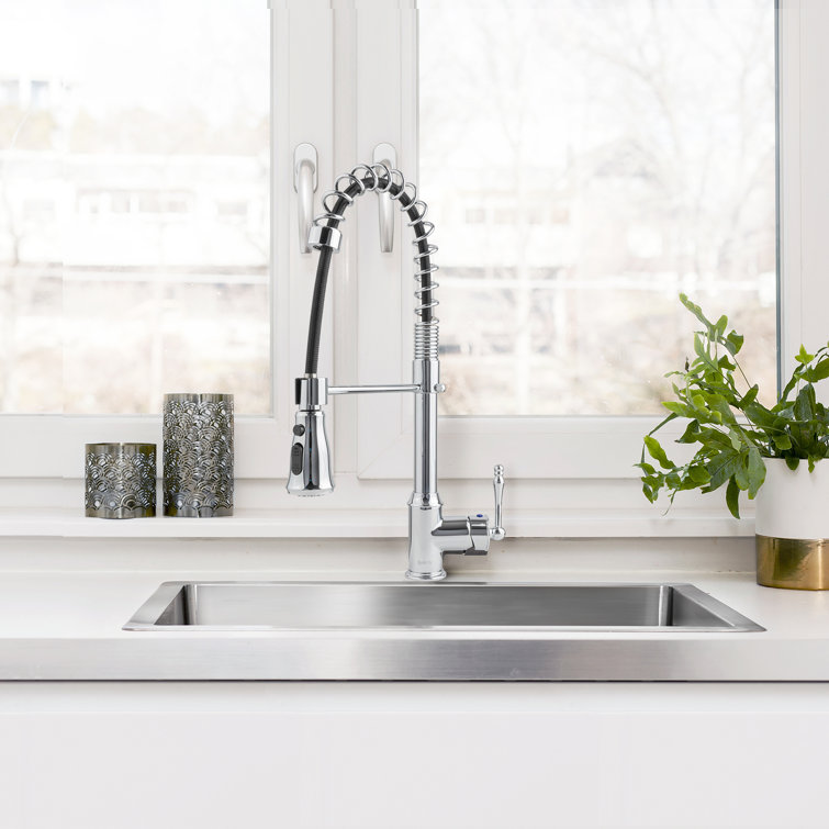 Akdy 30 L X 18 W Drop In Kitchen Sink With Faucet Wayfair