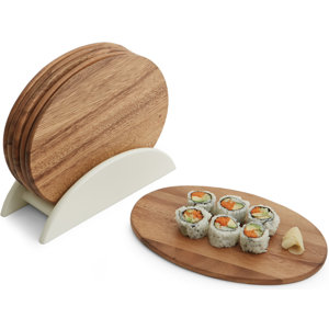 Maysville 7 Piece Acacia Snack Cheese Board & Platter Set