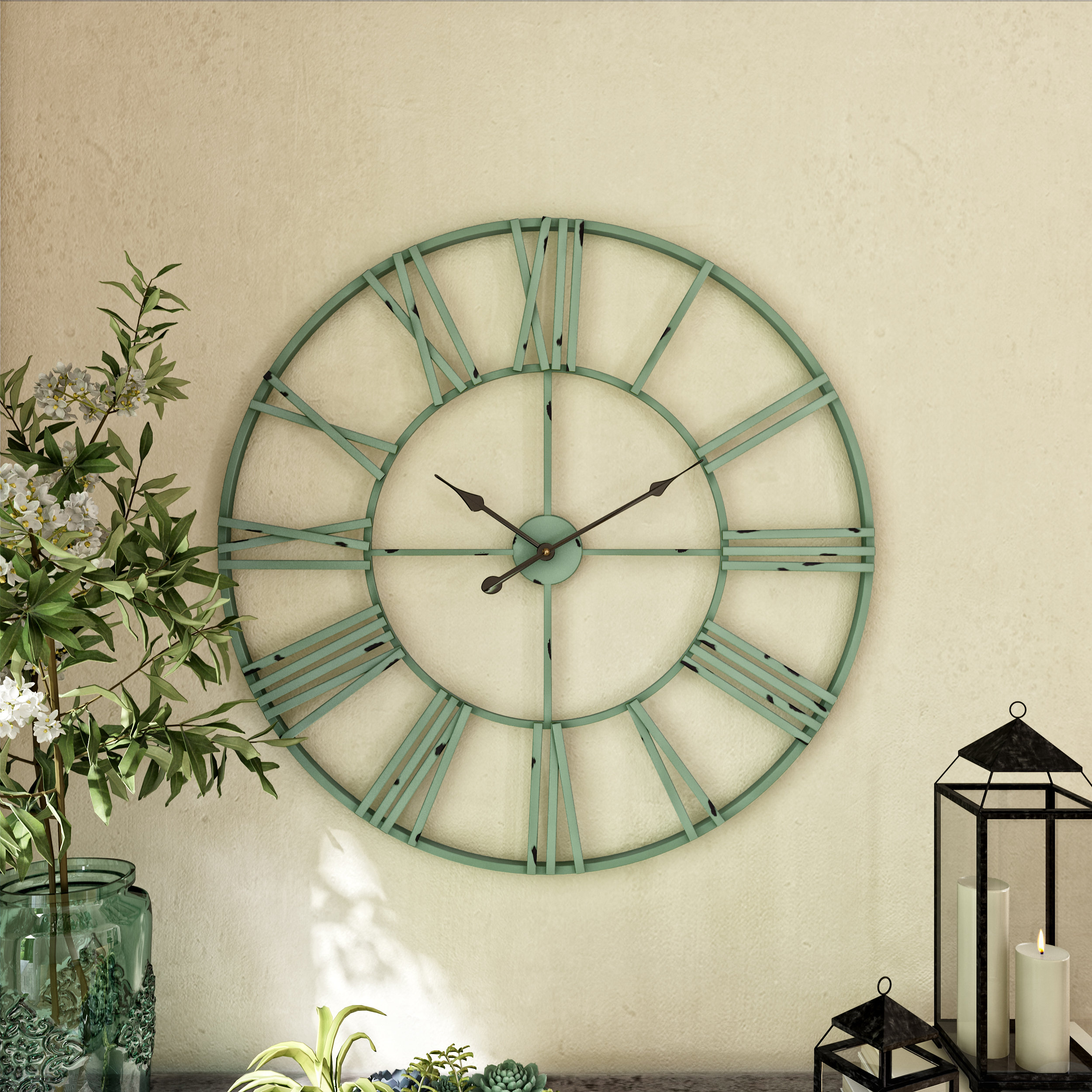 Blue Oversized Wall Clocks You Ll Love In 2021 Wayfair