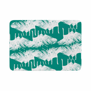 Love Midge Brush Abstract Memory Foam Bath Rug