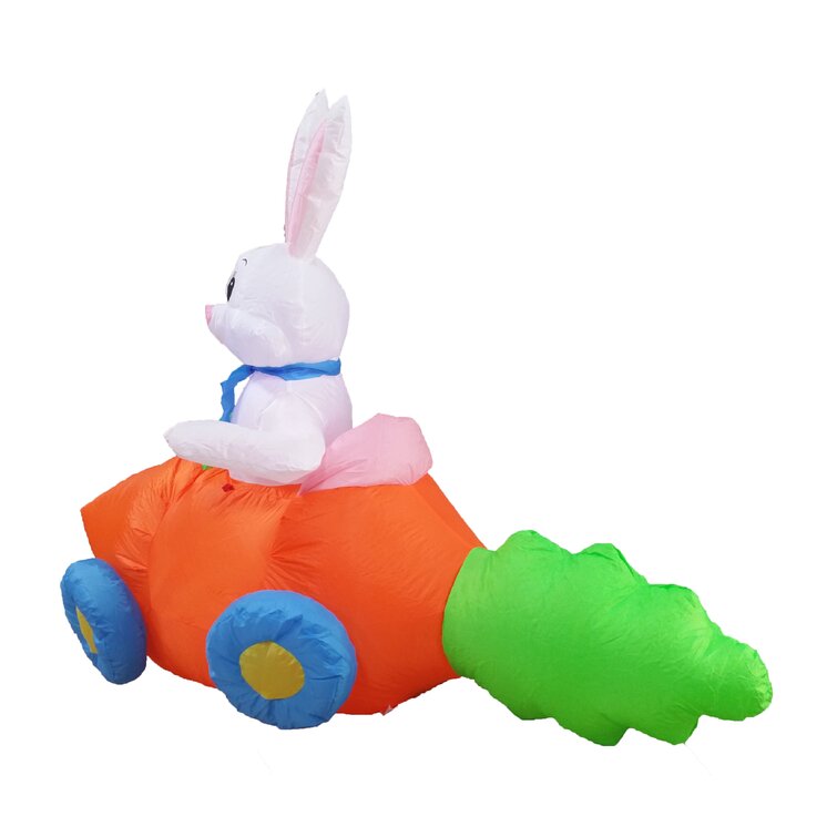 Easter Inflatable Bunny Rabbit Carrot Car Lawn Spring Indoor Outdoor Decoration 