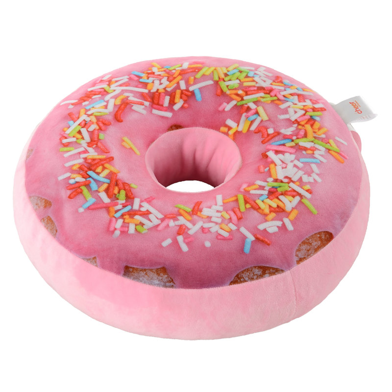 Zoomie Kids Kuhlman Reversible Plush Donuts Throw Pillow Reviews
