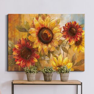 Kitchen Art Flower Painting Living Room Decor Wall Décor DRESSED TO IMPRESS Fine Art Floral Painting Print Matted Sunflower Painting