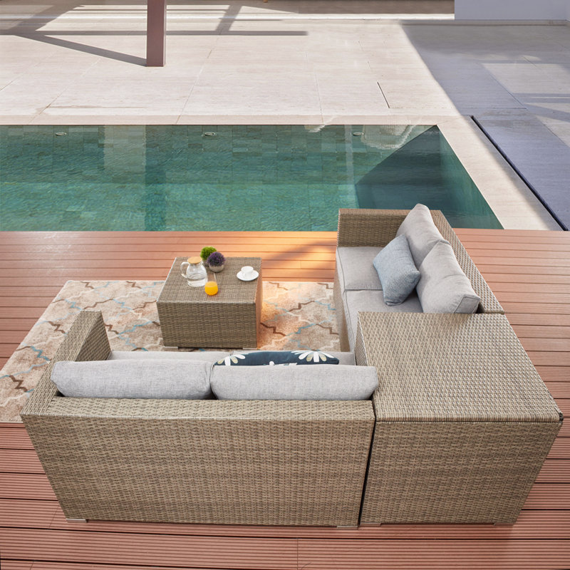 Vankirk 4 Piece Sectional Seating Group With Cushions Reviews Joss Main