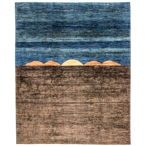 Tennyson Handwoven Wool Brown Indoor/Outdoor Rug Ebern Designs