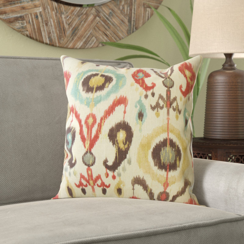 Bungalow Rose Knutson Ikat Pillow Wayfair