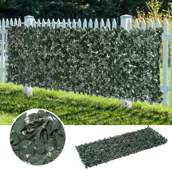 Artificial Faux Ivy Hedge WOTEG Privacy Artificial Flower Ivy Screening Privacy Screen UV-Protected Decorative Trellis Wall Screen for Outdoor Garden and Yard Decoration 