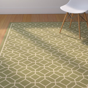 Liza Green/Ivory Indoor/Outdoor Area Rug