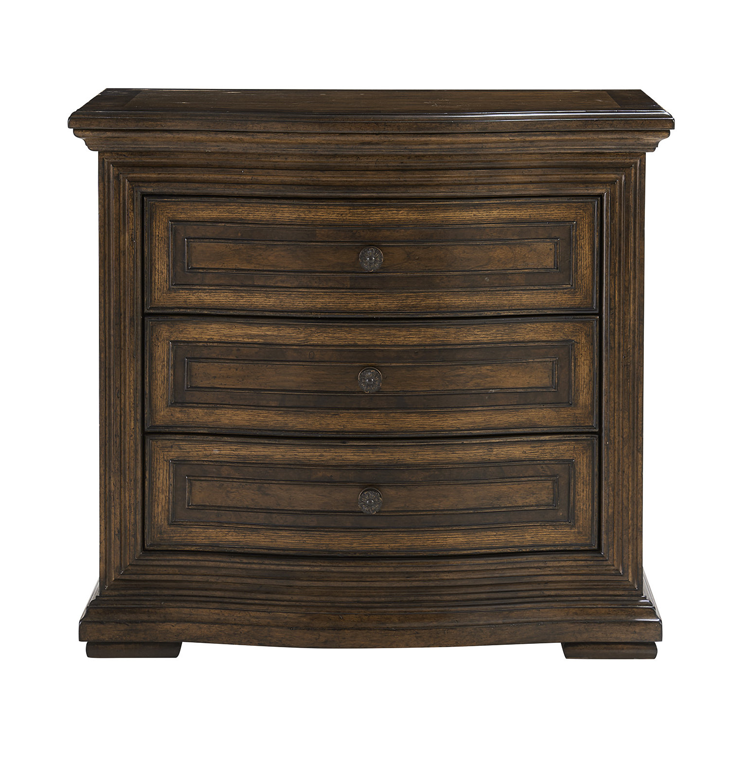 Alcott Hill Salyer 3 Drawer Solid Wood Nightstand In Medium Oak Wayfair