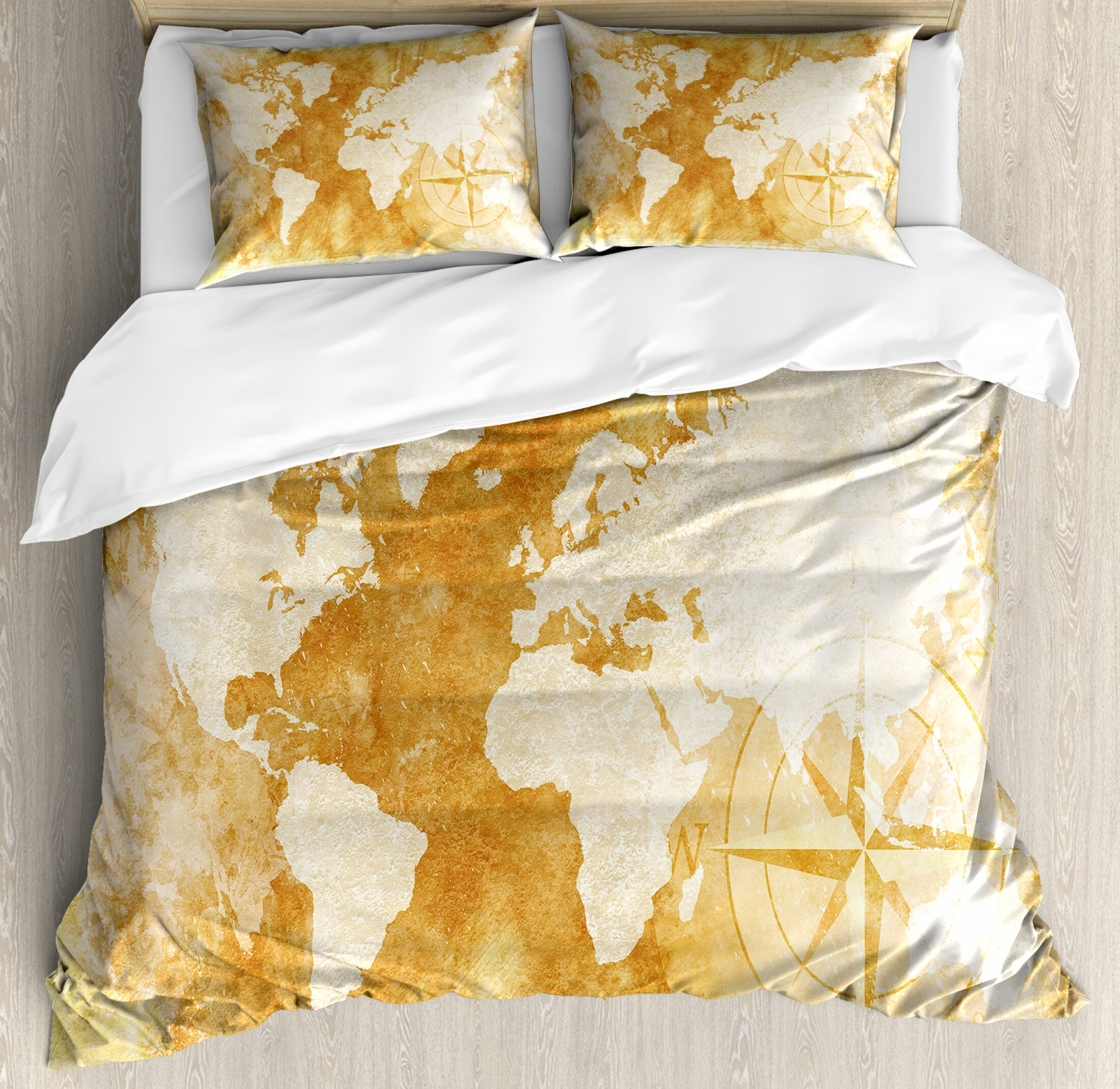 East Urban Home Ambesonne Compass Duvet Cover Set Old Fashioned