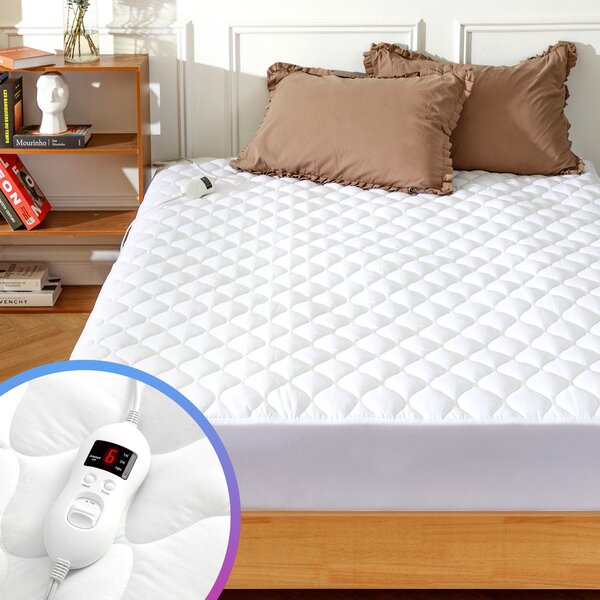 Alwyn Home Aladino Electric Dual Heated Mattress Pad & Reviews | Wayfair