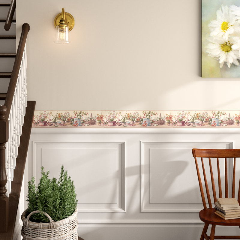 August Grove Bevilacqua Flowers In Pots On The Bench Farmhouse