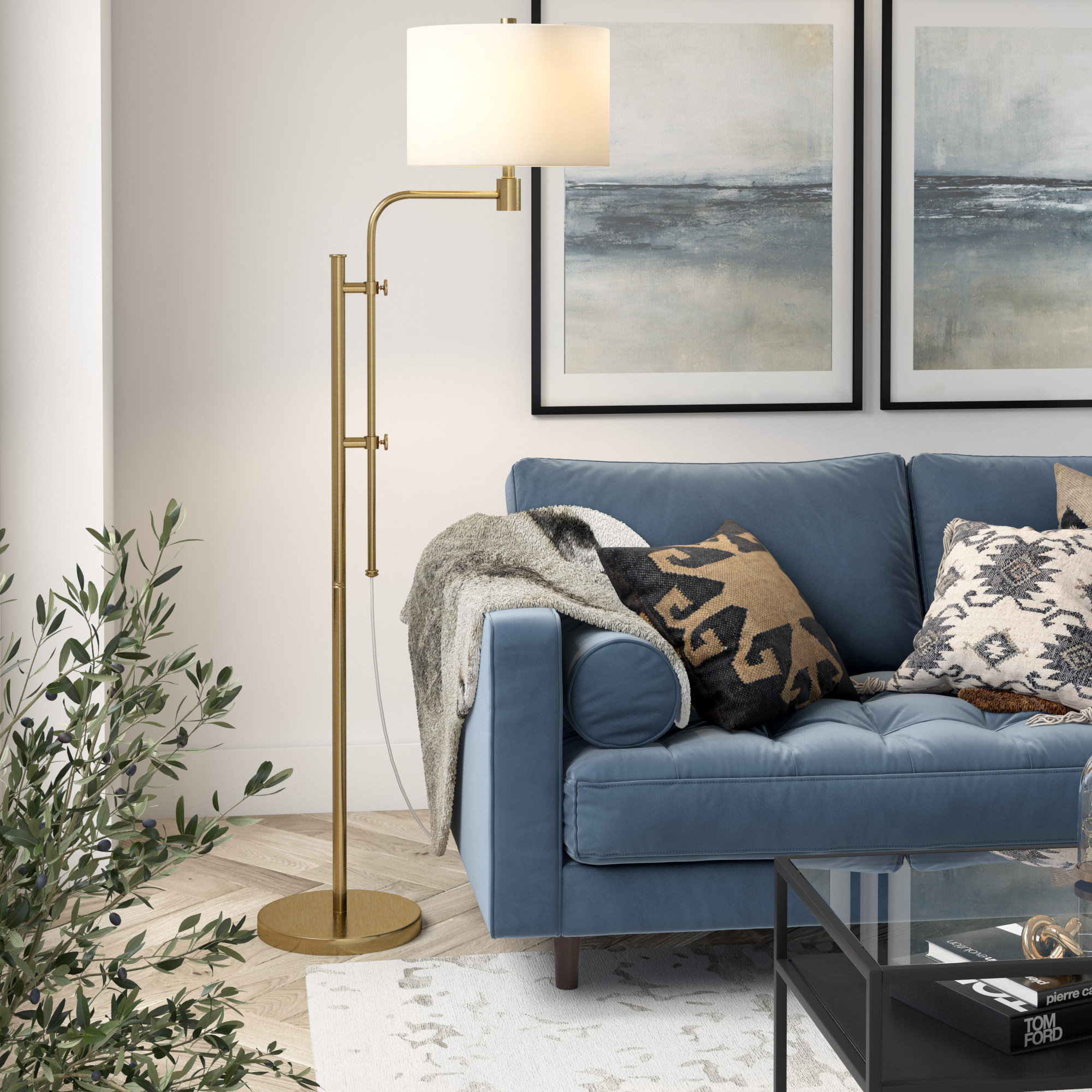 17 Stories Offutt 72 Swing Arm Floor Lamp Reviews Wayfair Offutt 72 Swing Arm Floor Lamp