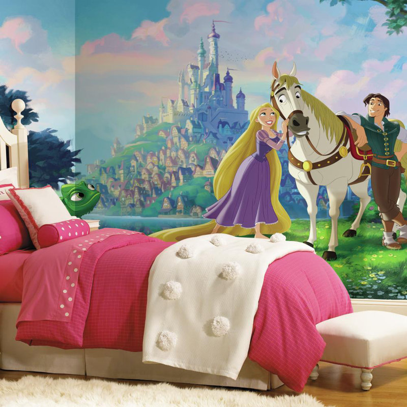 Room Mates Disney Princess Tangled Chair Rail 126 L X 72 W Wall