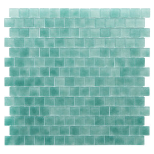 Aqua Backsplash Tile Wayfair Quartz 0 75 X Gl Mosaic Tile In Aqua Green
