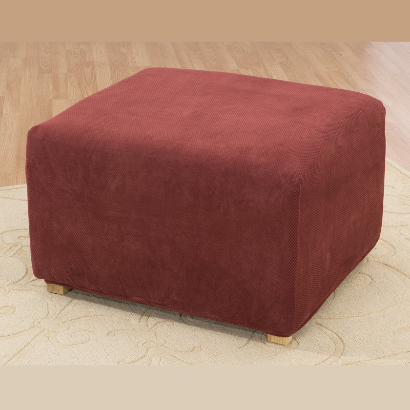Stretch Pique Oversized Ottoman Slipcover