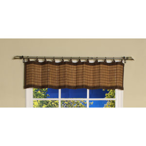 Pelico Bamboo Ring Top Cotton Tailored Curtain Valence