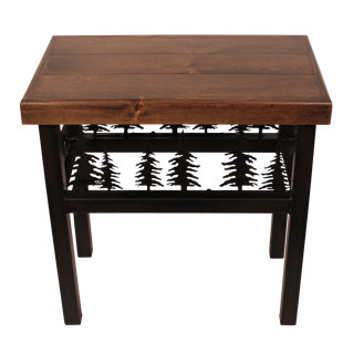 Bianca Deer/Feather End Table by Millwood Pines