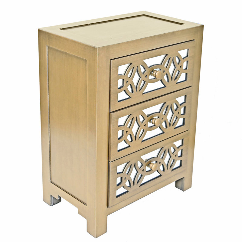 Dimattia 3 Drawer Mirrored Accent Chest Reviews Joss Main