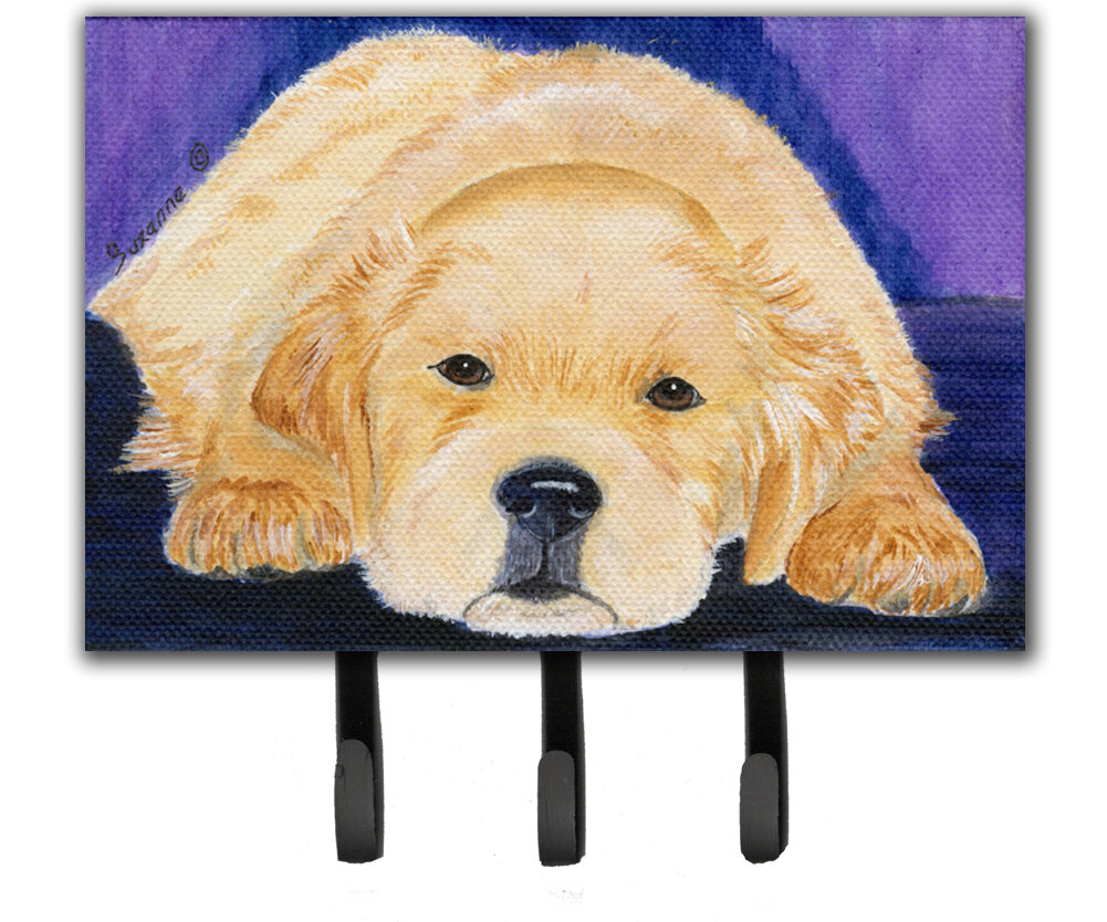 Caroline S Treasures Golden Retriever Leash Holder And Key Hook