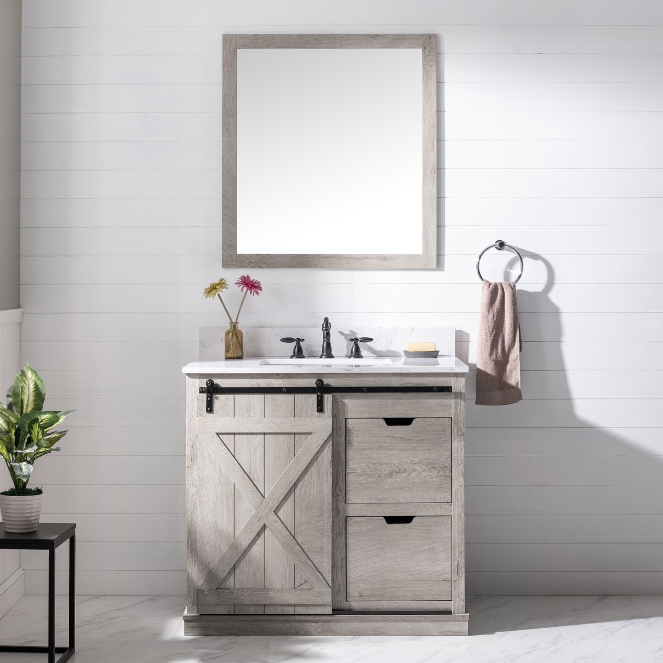 Gracie Oaks Knippa 37 Single Bathroom Vanity Set Wayfair