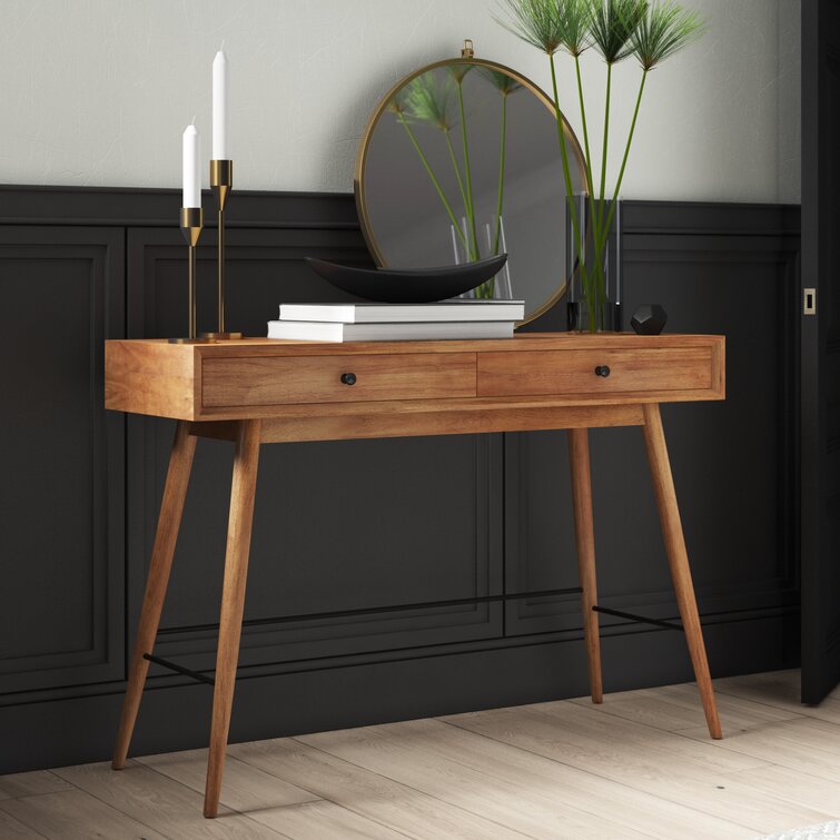 scandi console table with drawers