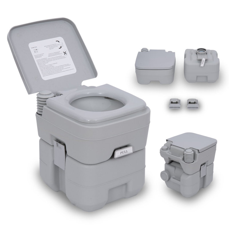 Homcom Portable Travel Mobile Camping Handle Toilet | Wayfair.co.uk Homcom Portable Travel Mobile Camping Handle Toilet | Wayfair.co.uk
