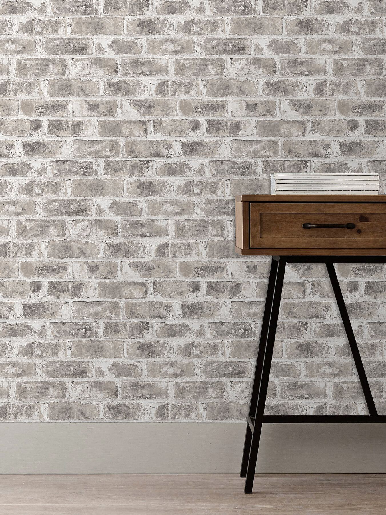 Wallpaper Rolls & Sheets PREPASTED BRICK WALLPAPER`RUSTIC TOUCH ...