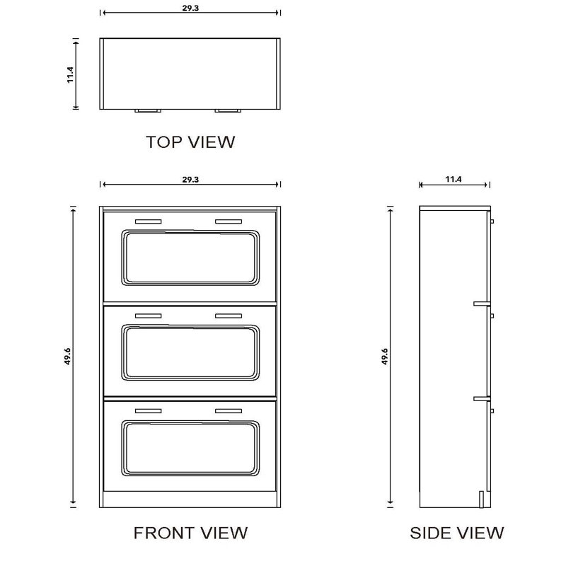 Latitude Run Triple 12 Pair Shoe Storage Cabinet Reviews Wayfair