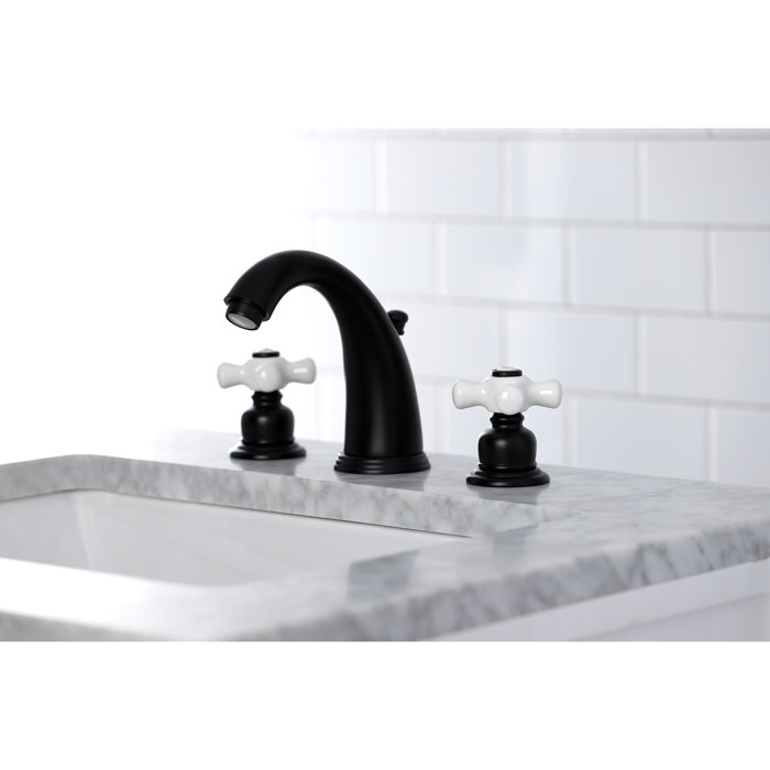 Kingston Brass Victorian Widespread Bathroom Faucet With Drain