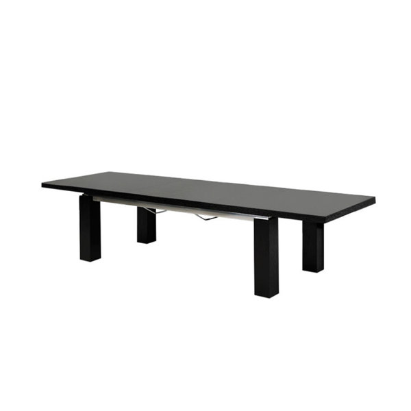 Orren Ellis Clower Black Extendable Dining Table Reviews Wayfair Extendable Dining Table