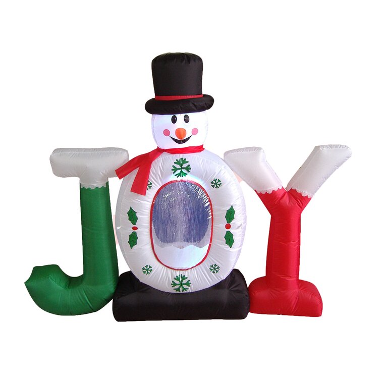 Perfectly Presented JOY Snowman Figurine NEW