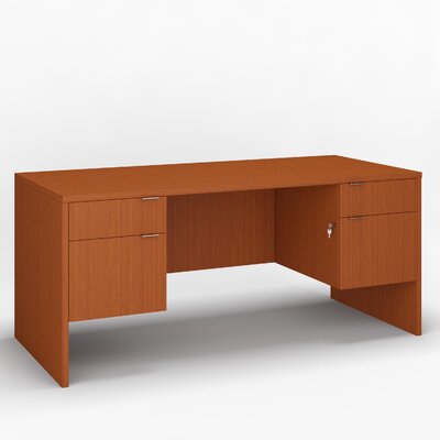 Double Pedestal Desk Carmel Furniture Color Cherry Size 29 H X 60