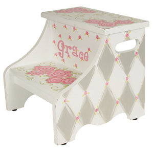Rose Personalized Step Stool by Renditions by Reesa