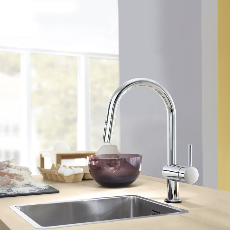 Grohe Minta Pull Out Touch Single Handle Kitchen Faucet Wayfair