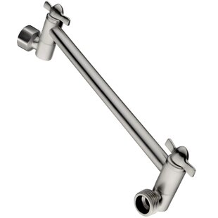 Brushed Nickel Adjustable Shower Head Extension Arm Kit 