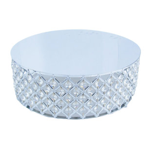 crystal bead cake plate