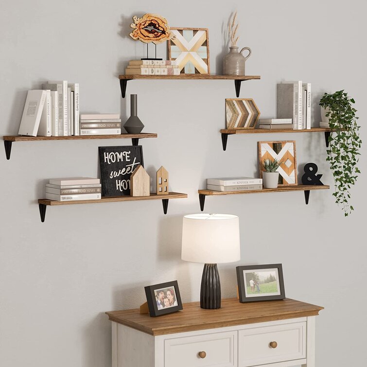 Set of 3 Floating Shelves Wall Mount Shelf Display Storage Bookshelf Home Decor 