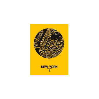 Naxart Mexico City Street Map Yellow Graphic Art Print On Canvas Wayfair