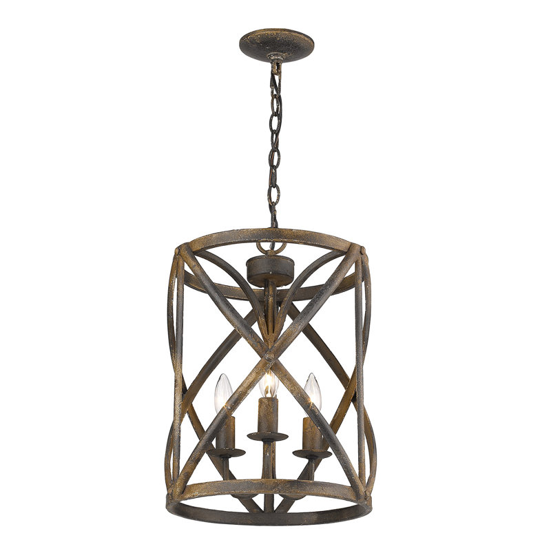 Bungalow Rose Patrice 3 Light Unique Statement Cylinder