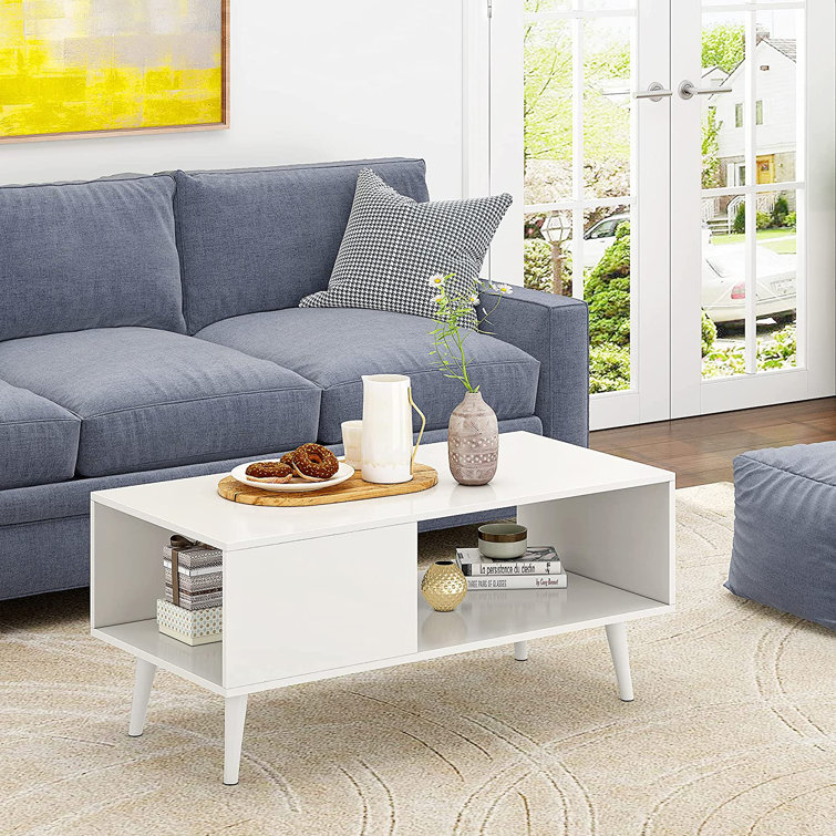 4 legs coffee table with storage wayfair