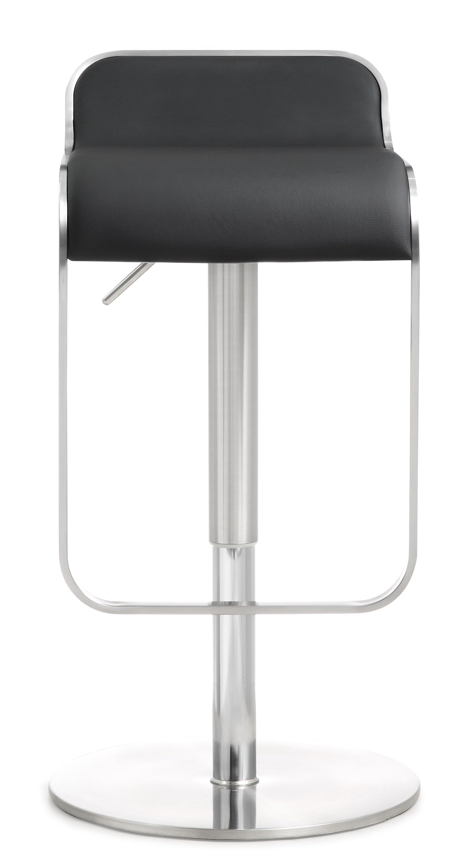 black base adjustable bar stool on Orren Ellis Turcotte Adjustable Height Swivel Bar Stool Wayfair