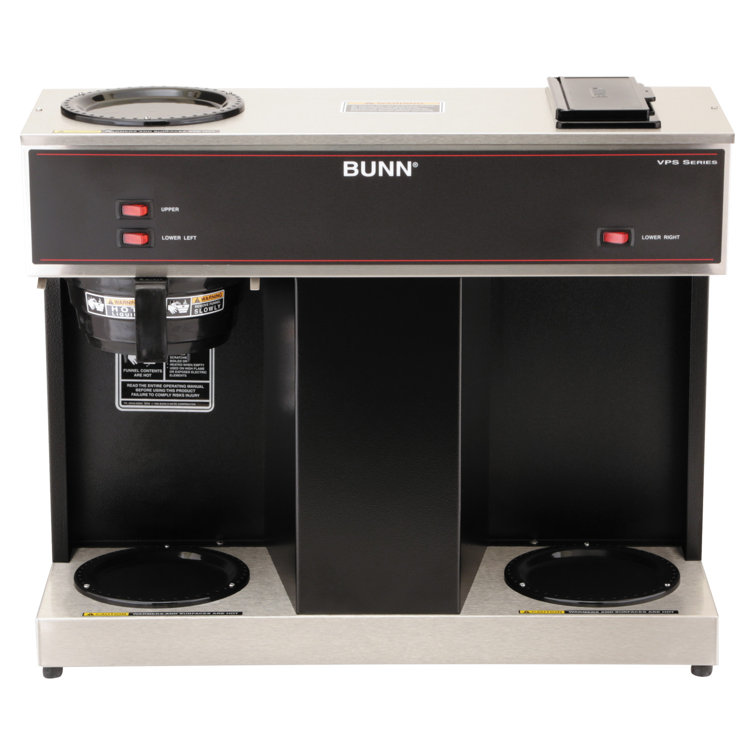 Bunn VPS 12-Cup Commercial Coffee Brewer with 3 Warmers - Black
