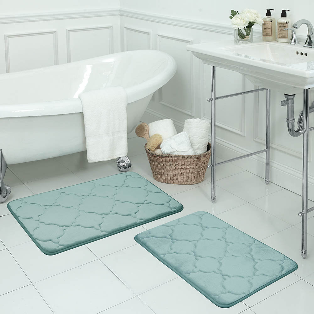Bath Studio Dorothy Premium Micro Plush Bath Rectangle Memory Foam Non Slip Bath Rug Reviews Wayfair