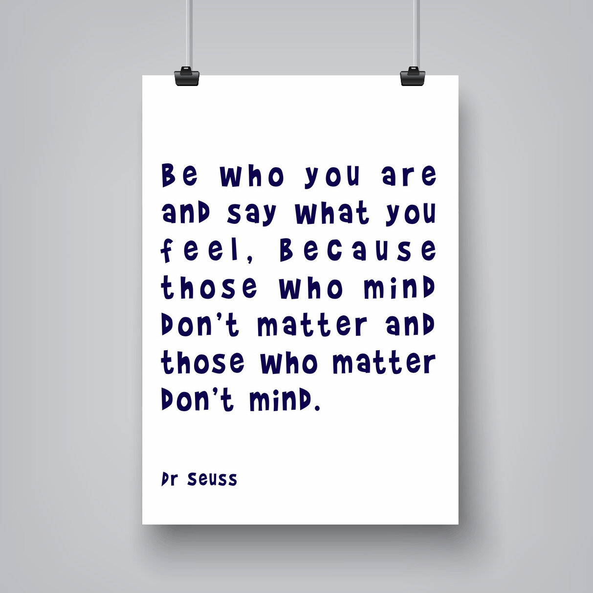 East Urban Home Dr Seuss Quote Navy By Indigo Sage Textual Art On Paper Wayfair