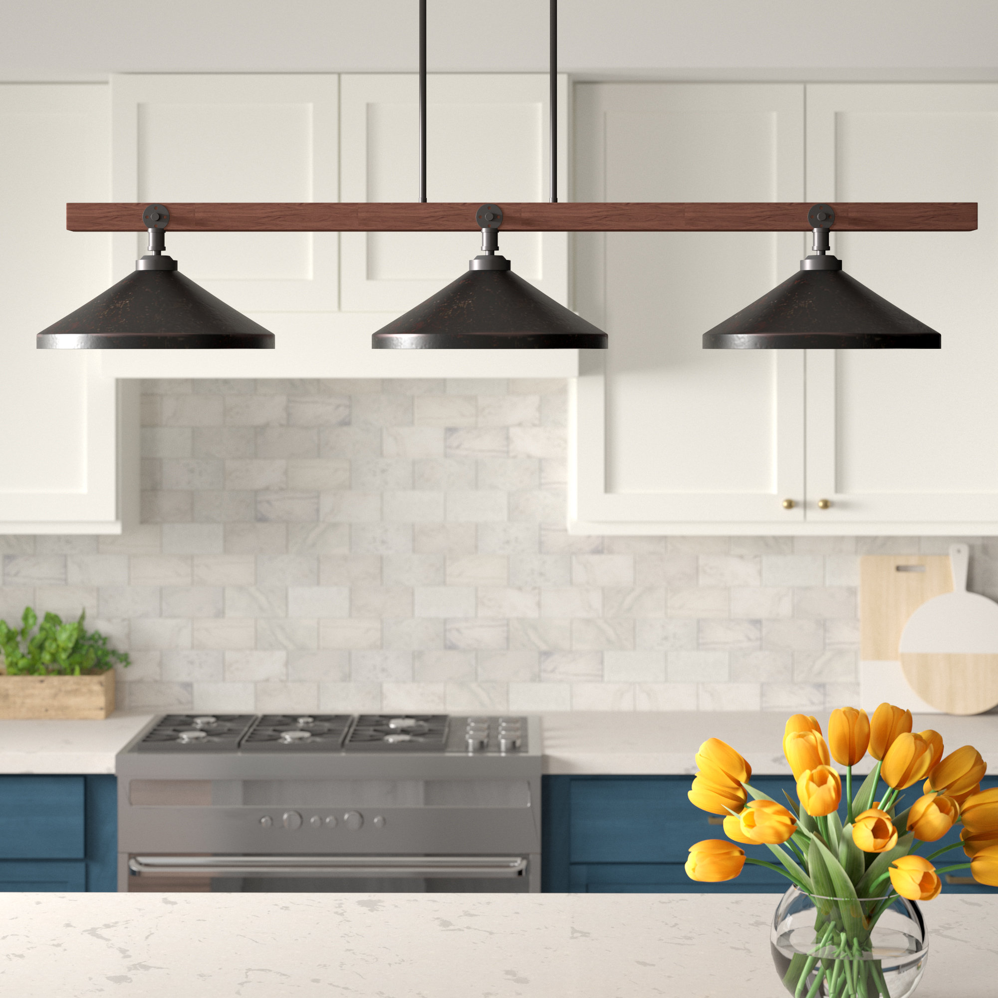 3 pendant lights kitchen