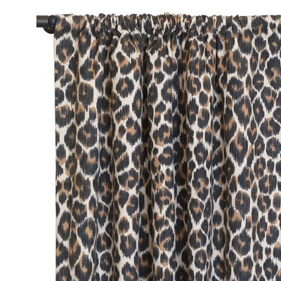 Naya Animal Print Thermal Rod Pocket Single Curtain Panel Eastern