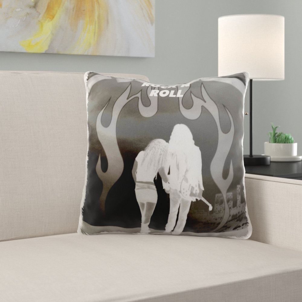 East Urban Home Pink Rock And Roll Pillow Cover Wayfair
